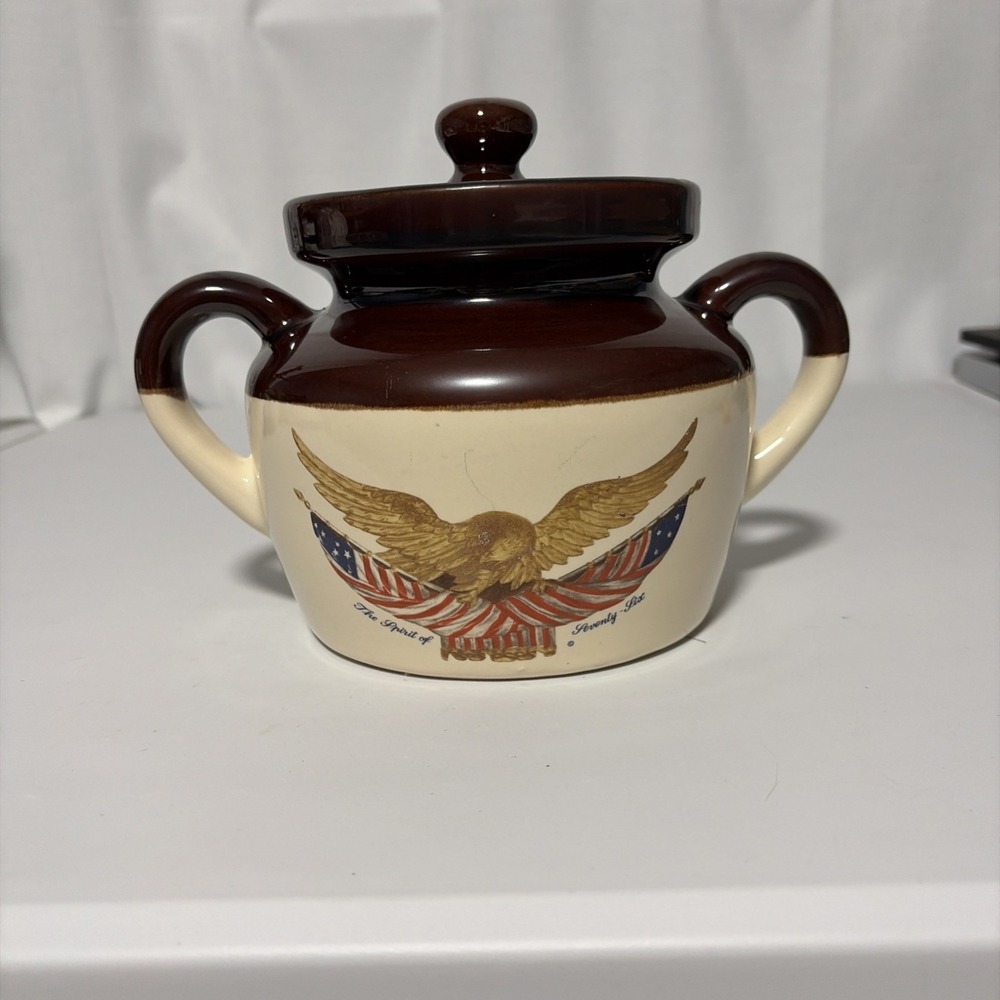 USA Bean Pot National Gallery of Art Spirit of 76 Vintage Ceramic Bakeware 341